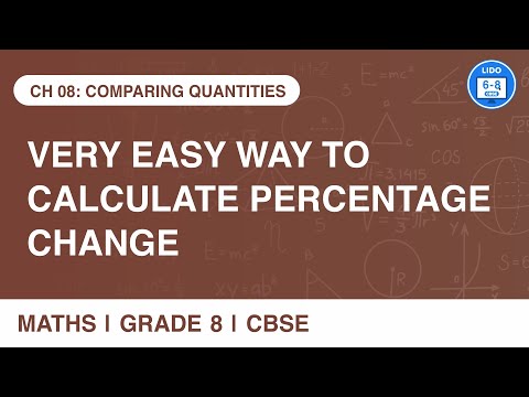 Percentage change | Comparing Quantities | Class 8 Math's Chapter 8