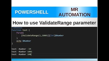 PowerShell - ValidateRange parameter
