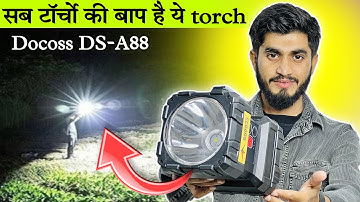 अभी तक की सबसे बड़ी टॉर्च😳 || Docoss DS-A88 Medium Torch Light || High Power Long Range Focus