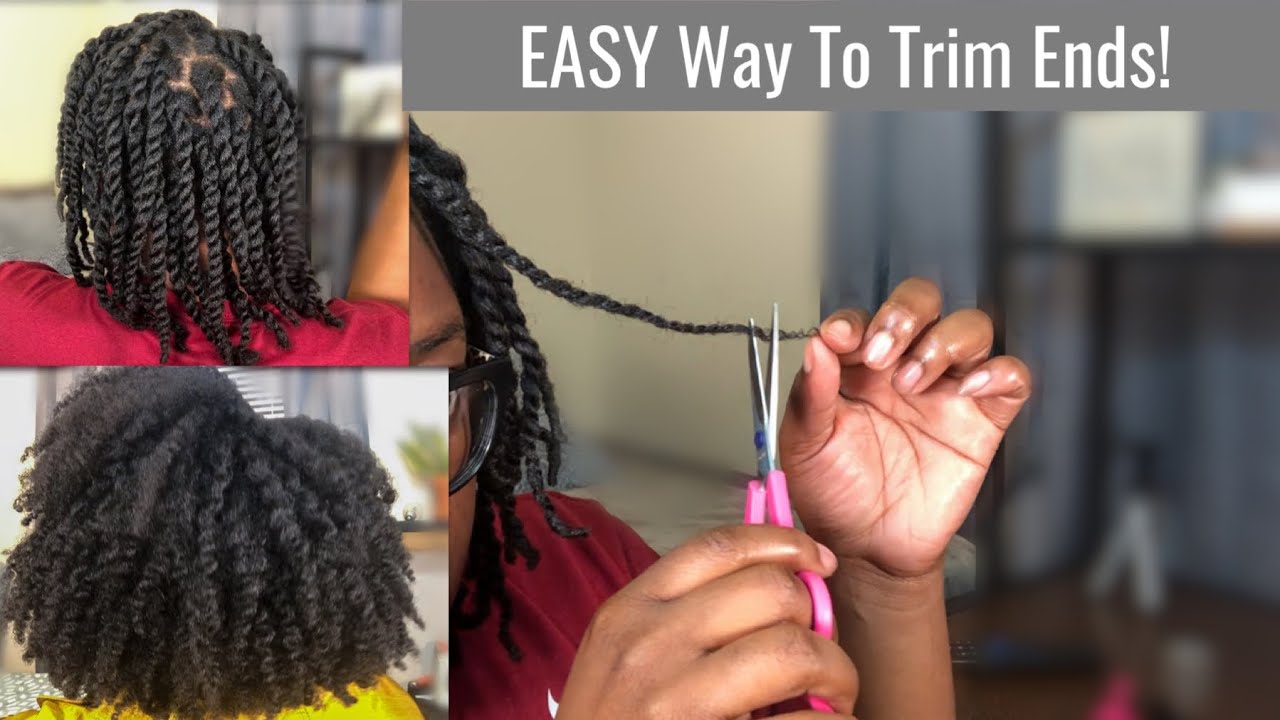 How I Trim My Natural Hair At Home + Mini Twists