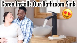 Koree Installs Our New Bathroom Sink |DIY |Renovation |Makeover |Interior |Sylvia And Koree Bichanga screenshot 5