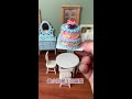 Mini kitchen, mini two-layer birthday cake #Mini Kitchen #Mini Food Play #Miniature Food Play
