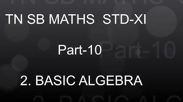 11th Maths [Part-10] Ex-2.11 SUM 7,8 E.M-T.M 2.Basic Algebra Gomathi dharmarajan