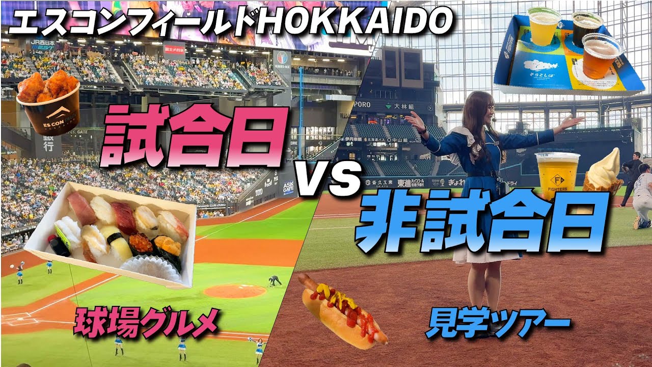 【エスコンフィールド北海道】球場グルメを満喫｜見学ツアー体験！試合あり＆なしの楽しみ方！