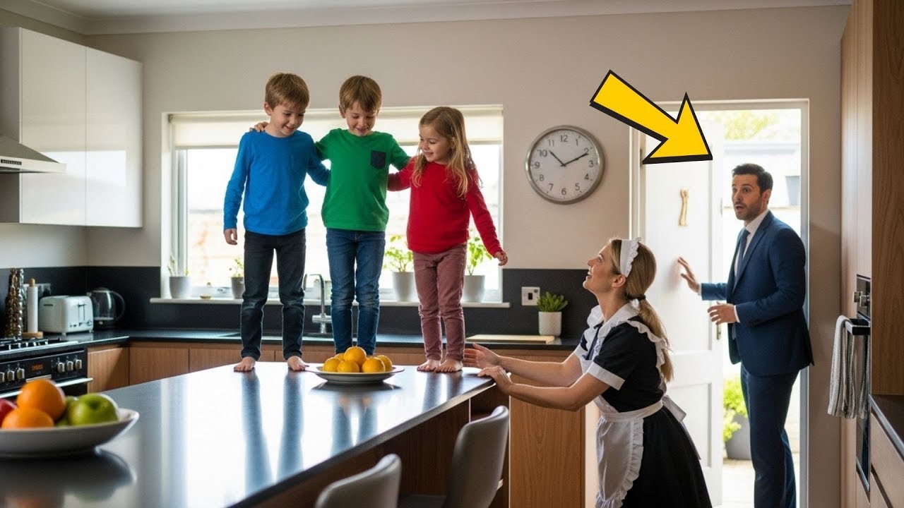 LOS TRILLIZOS DEL MILLONARIO QUE NO PODÍAN CAMINAR, HASTA QUE UNA EMPLEADA HIZO LO IMPENSABLE