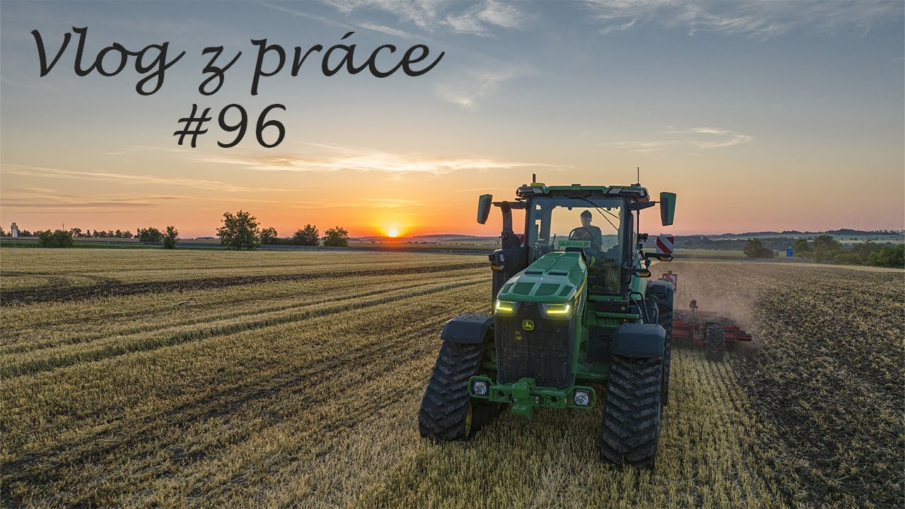 Vlog z práce #96 Brzké ranní podmítání 2025 /Východ slunce /John Deere 8RX410 + Horsch Joker 6HD