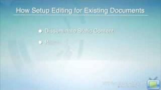 SharePoint 2007 Training Video:Setup Editing for Existing Documents