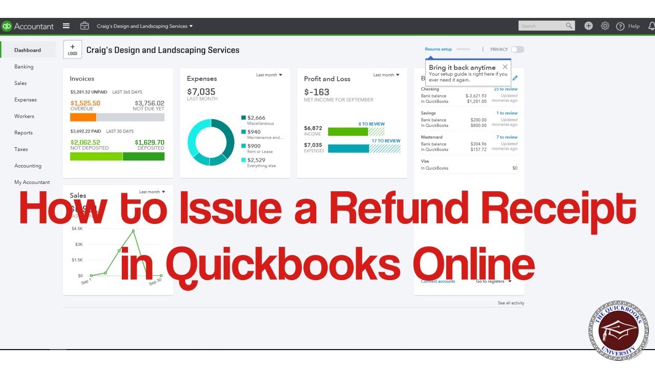 how-to-issue-a-refund-receipt-in-quickbooks-online-youtube