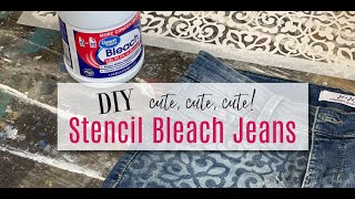 How To Make Designer Stencil Bleach Jeans On A Budget!