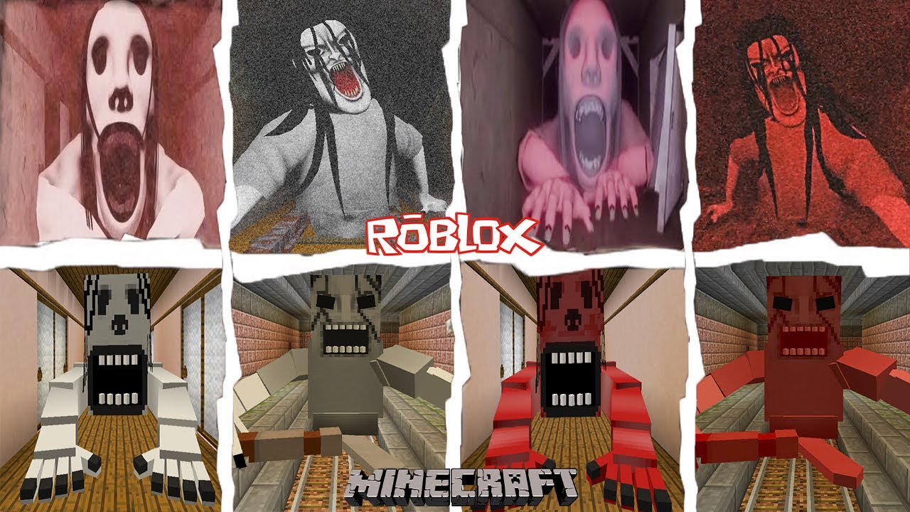 Teke-Teke & PETA PETA - ALL JUMPSCARES vs MINECRAFT