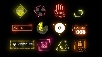 Cyberpunk HUD Elements for After Effects