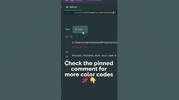 🎨 Change your Python terminal text color in 1 line