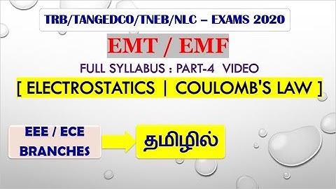 ELECTROSTATICS || COULOMB