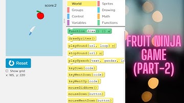 how to create Fruit Ninja game in game lab in code.org (part-2).