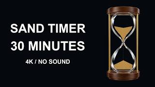 Hourglass Sand Timer - 30 Minutes - 4K No Sound