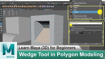 How To Use Wedge Tool In Maya 2018 Polygon Modeling | Learn Maya 3d Animation For Beginners #83
