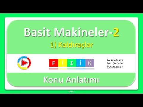 Basit Makineler-2 (Kaldıraçlar) Konu Anlatım +PDF