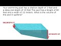 Constant slope pool volume calculation