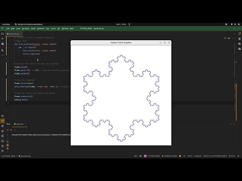 How to draw a colorful snowflake? how to create a symmetrical snowflake with python turtle