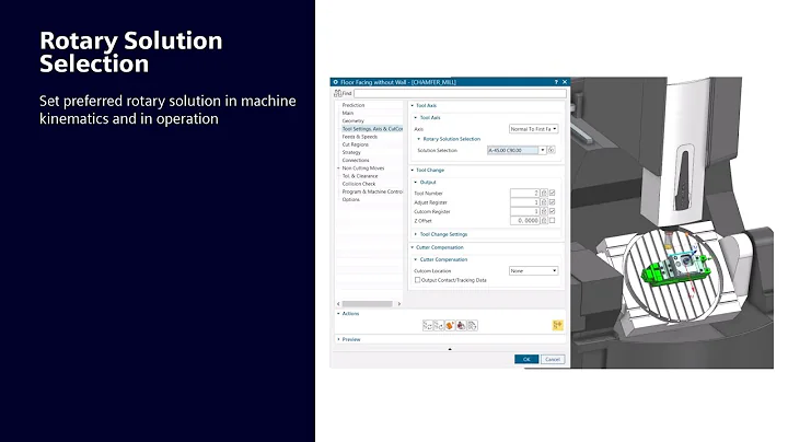 NX CAM - Rotary Solution Selection