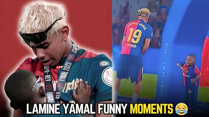 Lamine Yamal And His Brother's Funny Moments In Barcelona's Title  Celebrations