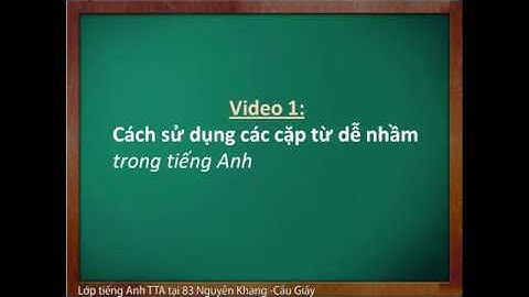 Video 1 - phân biệt cách dùng one và a/an trong tiếng Anh