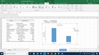 Using Excel to make a bar graph with standard error bars