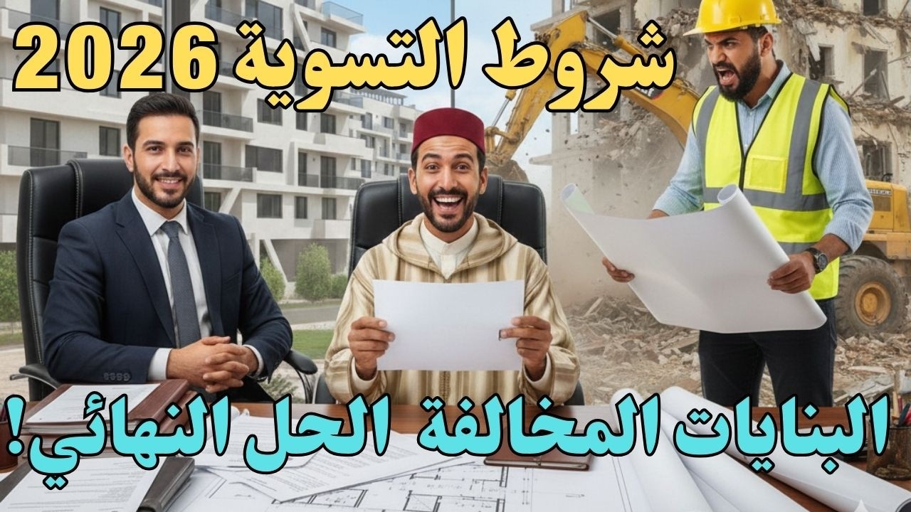 💸 التسوية الجديدة 2026: شروط صارمة لحل مشكل البنايات الغير قانونية