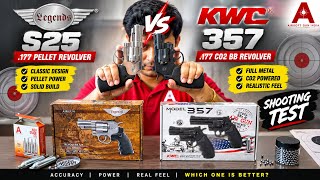 Legends S25 vs KWC 357 🔥 CO2 Air Revolver Shooting Test | Which One Should You Choose
