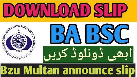 Ada Ads Roll No Slip Bzu Multan || Ba Bsc Roll No Slip Bzu Multan || ba bsc roll no slip