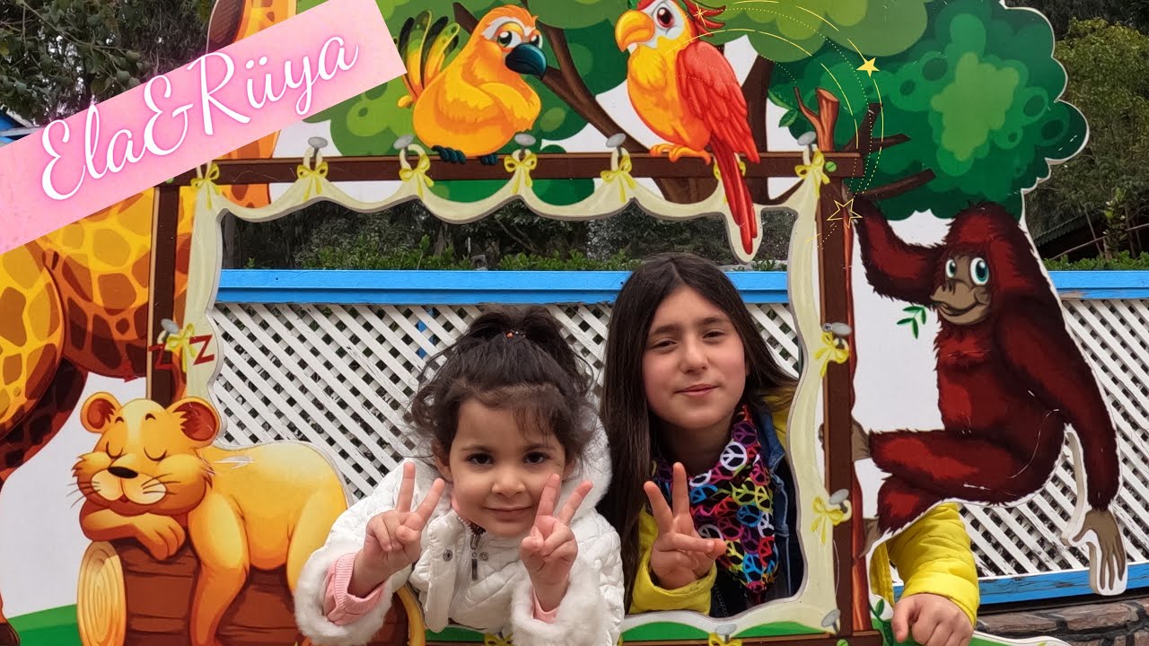 Rüya ile Ela Tarsus Hayvanat Bahçesini Geziyor Hayvanları Yakından İnceliyorlar | Eğlence  Videoları
