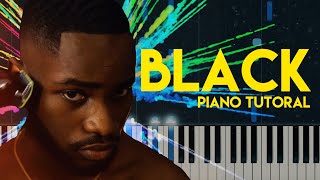 Dave - Black | Piano Tutorial accompaniment (Karaoke)