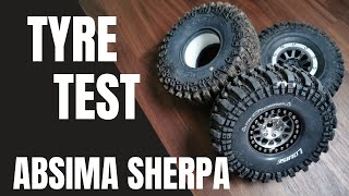 Absima CR3.4 Sherpa - Tyre Test : Stock vs Louise CR-Champ vs Pro-Line Flat Iron