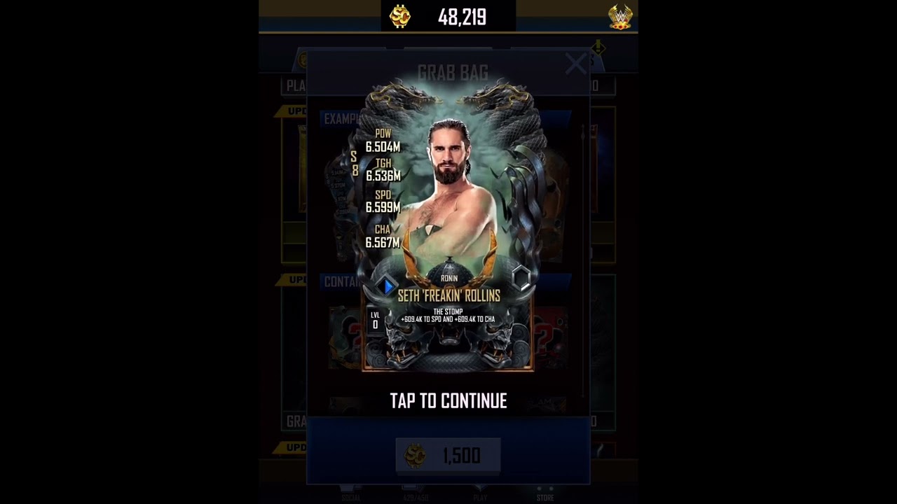 WWE SuperCard Seth ‘FREAKIN’ Rollins Ronin Tier Image
