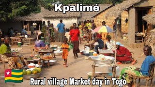 Rural African  Market day in Togo. Kpalimé Togo West Africa