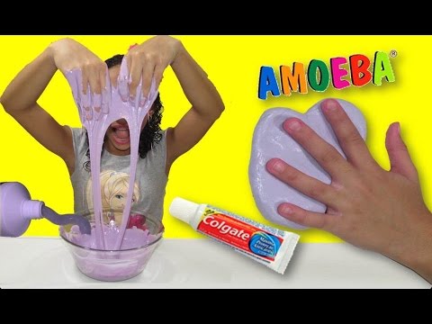 COMO FAZER SLIME → 5 Receitas de fazer Amoeba 【em VÍDEOS】