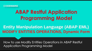 Part 4: ABAP RAP EML  (Dynamic MODIFY ENTITIES OPERATIONS, Dynamic Form)
