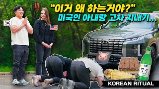 To honor her 🇰🇷 MIL, my American wife performed a special Korean “good luck” ritual...