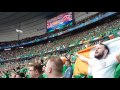 The Fan's View! Ireland v Sweden - Irish National Anthem Euros 2016