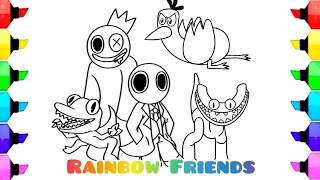 Cómo Dibujar A Rainbow Friends Roblox , Coloring Pages , Drawing Whit Me