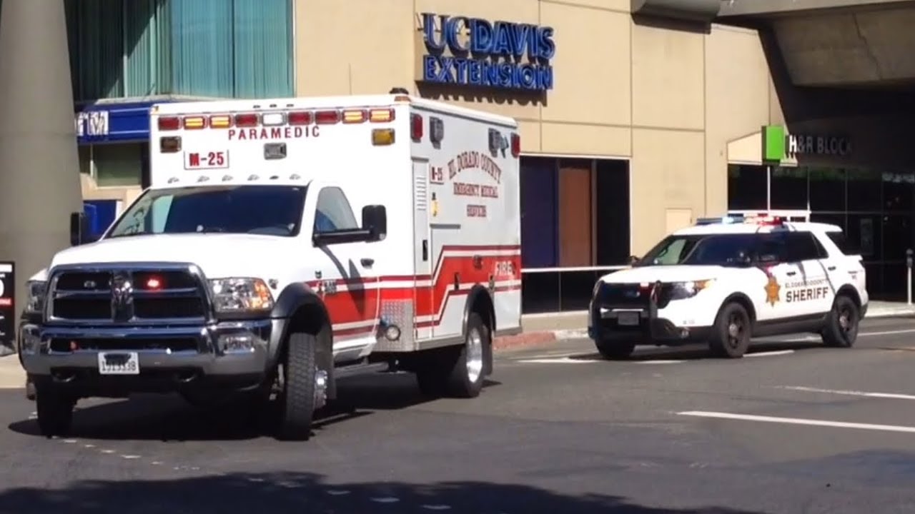 El Dorado County Fire Department Medic 25 Transporting with an El