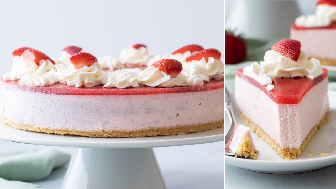 Amazing Strawberry Mousse Cake Recipe