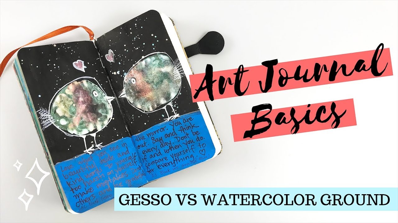 Black Gesso and Watercolor Ground on Art Journal Demo YouTube