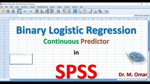 Binary logistic regression with continuous predictor in SPSS