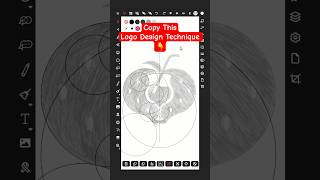 Use Path Builder to craft the first half, then duplicate, flip, and unite #vectorink #logotutorial