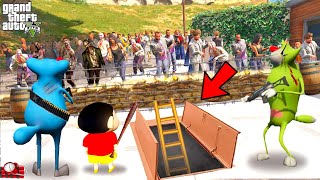 Oggy And Shichan Make Safe House & Try To Survive From Zombie OUTBREAK Apocalypse in GTA 5 screenshot 4
