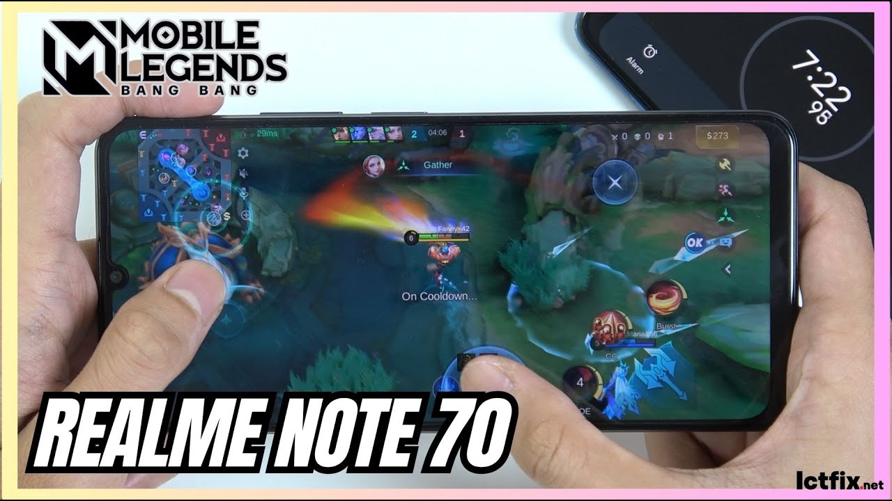 Realme Note 70 Mobile Legends Gaming test MLBB | Unisoc T7250, 90Hz Display