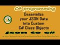 Deserialize json data to custom c class objects using newtonsoft