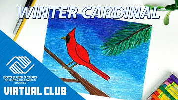 Art Project For Kids: How To Draw A Winter Cardinal
