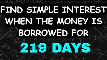 Simple Interest when time in days